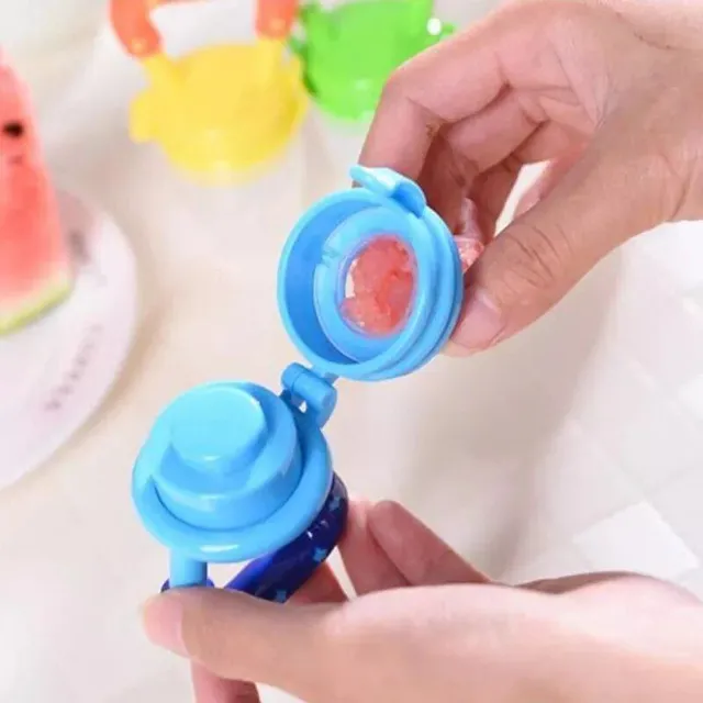 Silicone fruit and vegetable dispenser for children