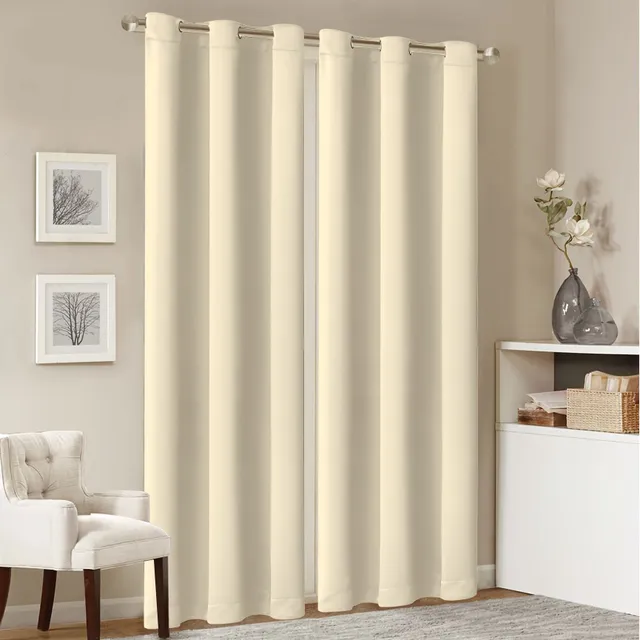 2p Blackout curtains with thermoinsulating top mat with bedroom and living room passes, reducing noise and blocking light - interior decoration