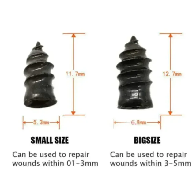 10/20 pcs Vacuum Tire Repair Nails Rubber Nails No Air Leakage Wearable Waterproof
