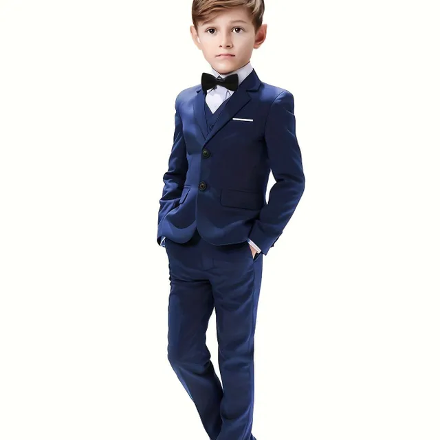Boy's colored suit, slim fit, festive clothes for boys