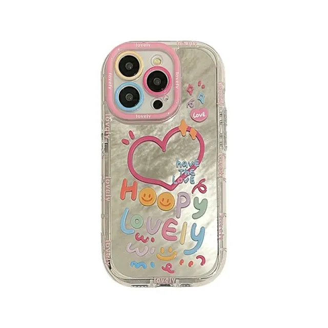 Trends mirror cover for iPhone phones with cute description