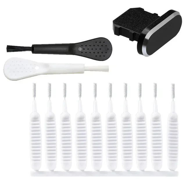 Set of 13 tools for cleaning cell phone speakers