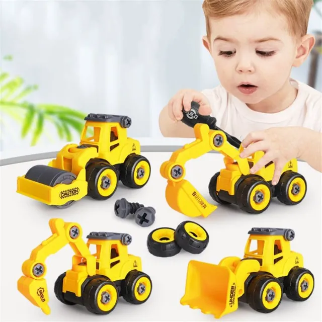 Detské plastové žlté vozidlo - rôzne typy