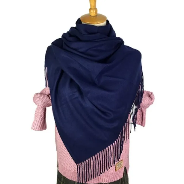 Women's fashionable elegant scarf - 22 colours tmave-modra