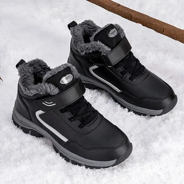 Winter boots with fur waterproof outdoor sneakers men's ankle boots