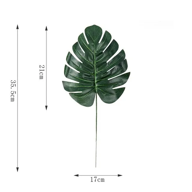 Artificial decorative leaves for vase