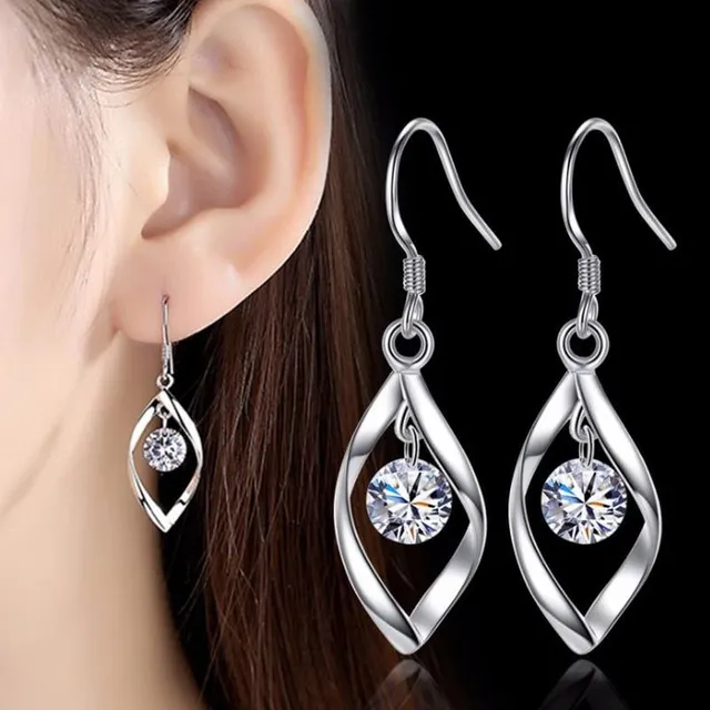 Women's Silver Earrings Blob