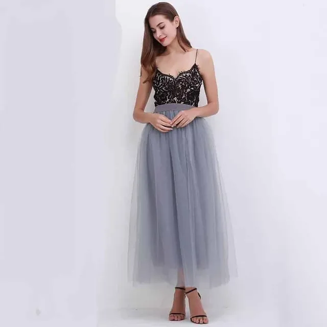 Women's tulle maxi skirt