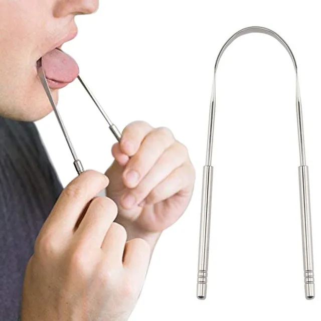 Special stainless steel scraper for perfect tongue care Zlatan