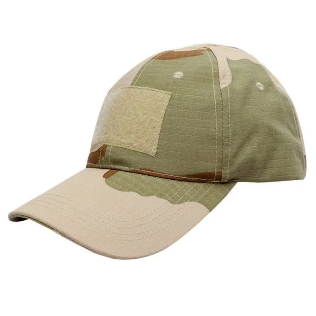 Military camouflage cap with Velcro