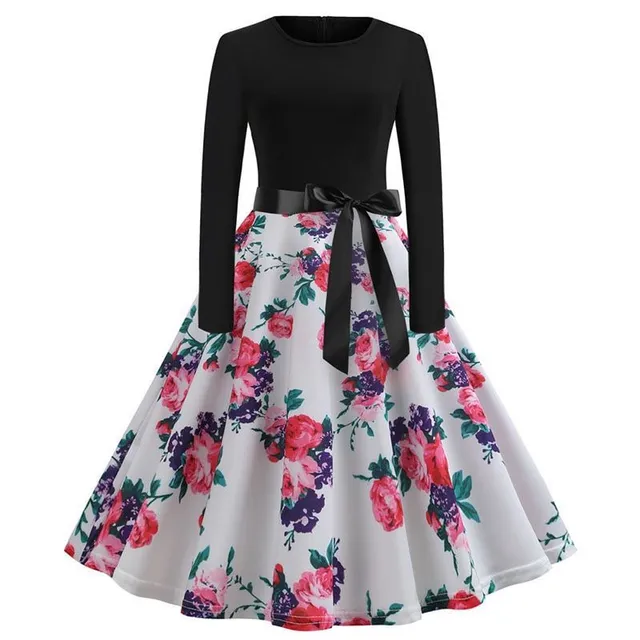 Ladies elegant dress with voluminous skirt