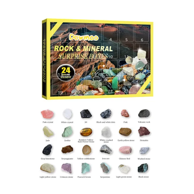 Adventskalender für Weihnachten - Mineralsteine