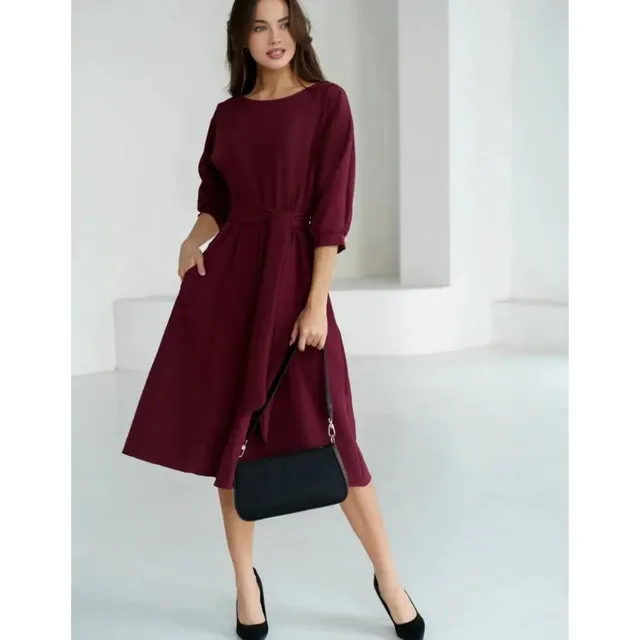 Women's elegant dress with wide skirt Nubia