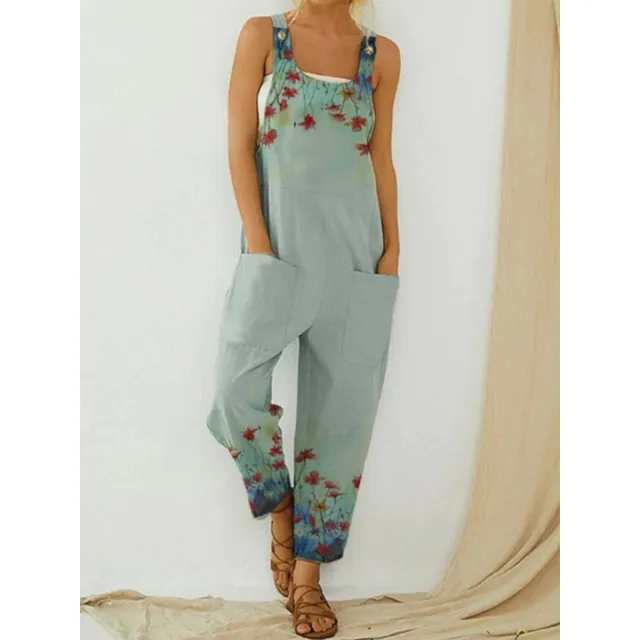 Ladies summer jumpsuit with pattern