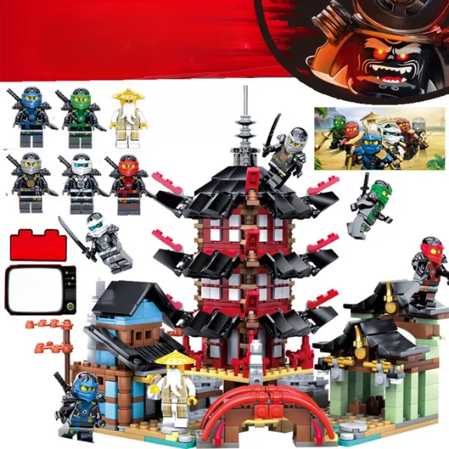 Ensemble de construction Ninja Temple of Airjitzu avec 800 pièces