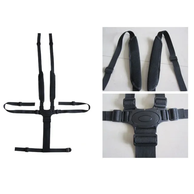 Baby five-point safety belt for stroller