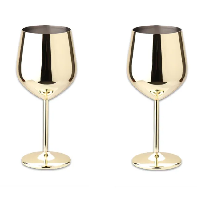 Metallic wine glasses