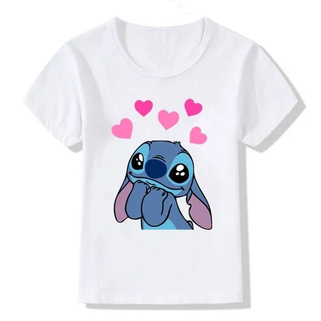 T-shirt per bambini con stampe di simpatici coniglietti