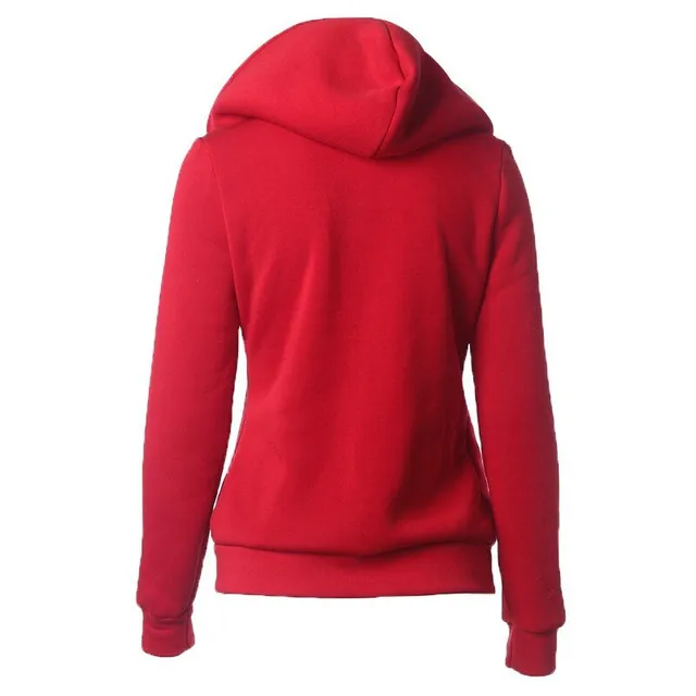 Women's sweatshirt with crooked zipper