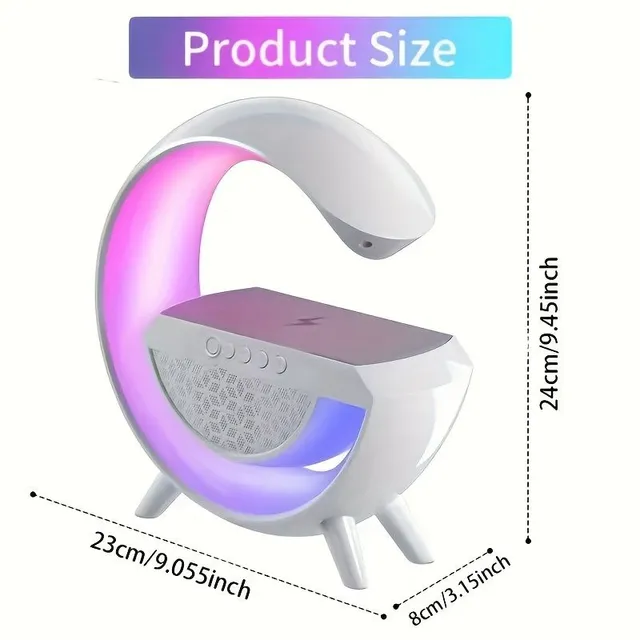 Bezdrôtový reproduktor, LED nočné svetlo a nabíjačka v jednom, ideálny pre domov, kancelárie, študentská izba - perfektný darček