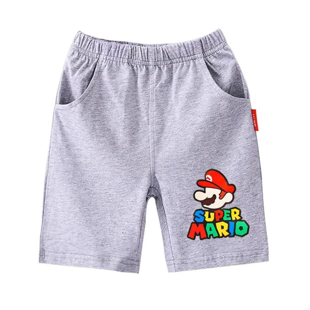 Trendy children's shorts printed with the popular animated film Super Mario