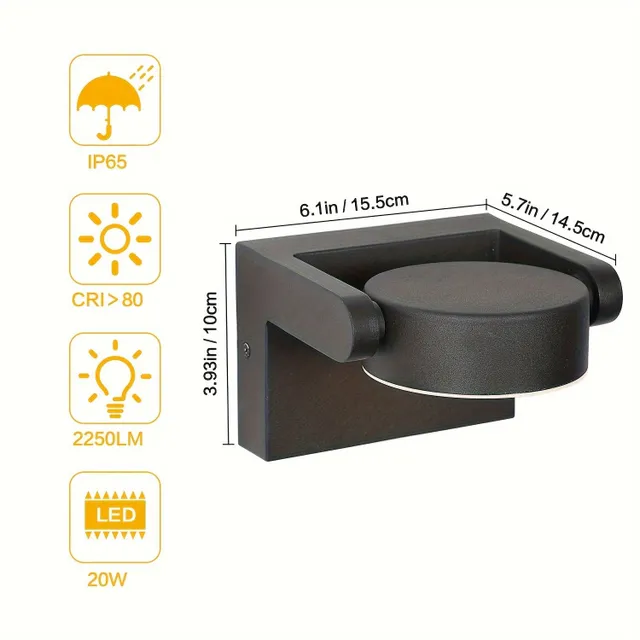 Led Outdoor Wall Light 360° Adjustable Rotatable - Temu Czech Republic