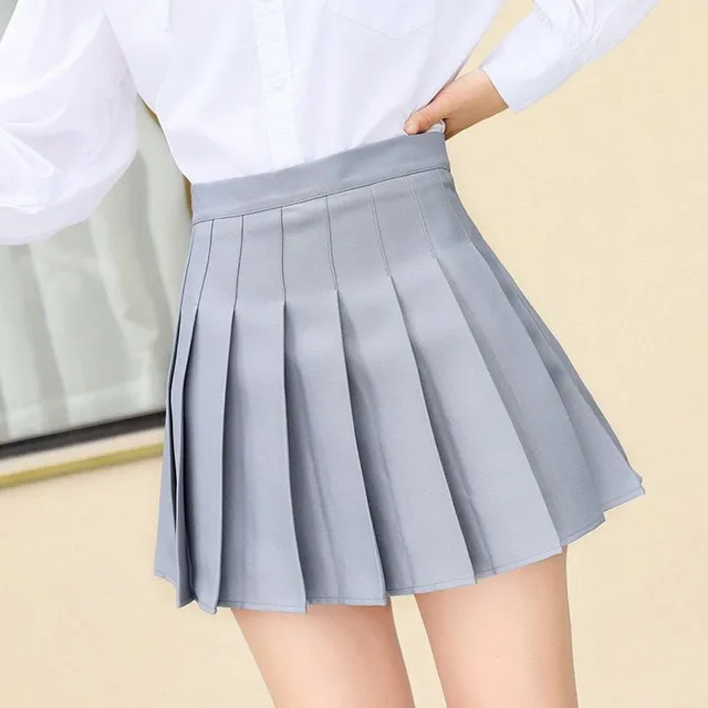 Ladies pleated summer miniskirt