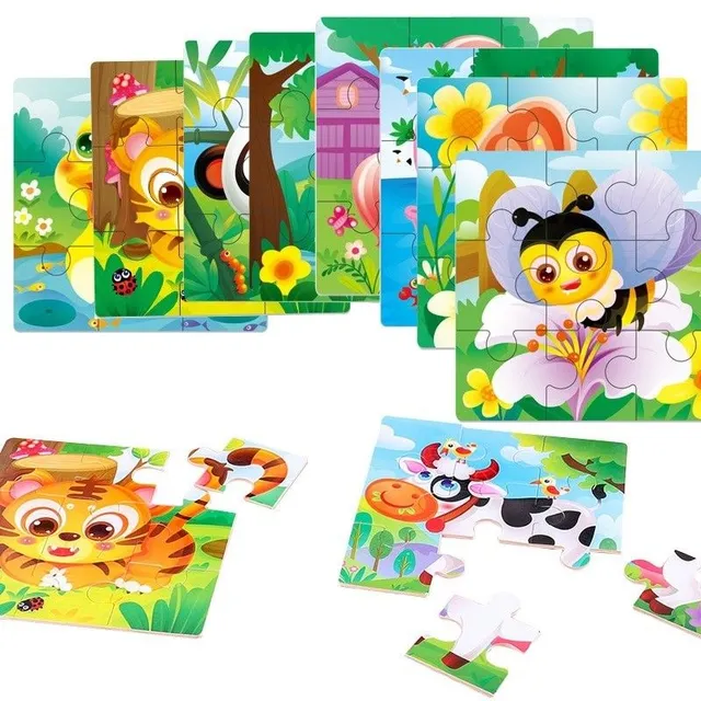 Puzzle din lemn cu 9 piese Tomi