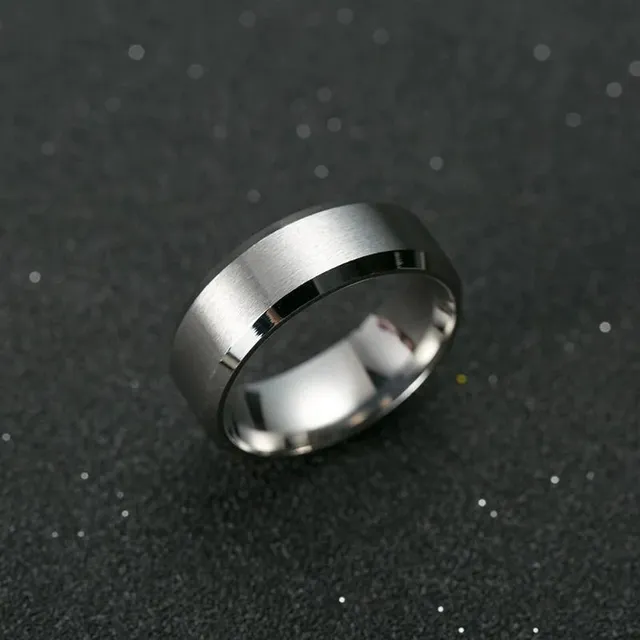 Prsten z titanové oceli - černý, zlatý, stříbrný