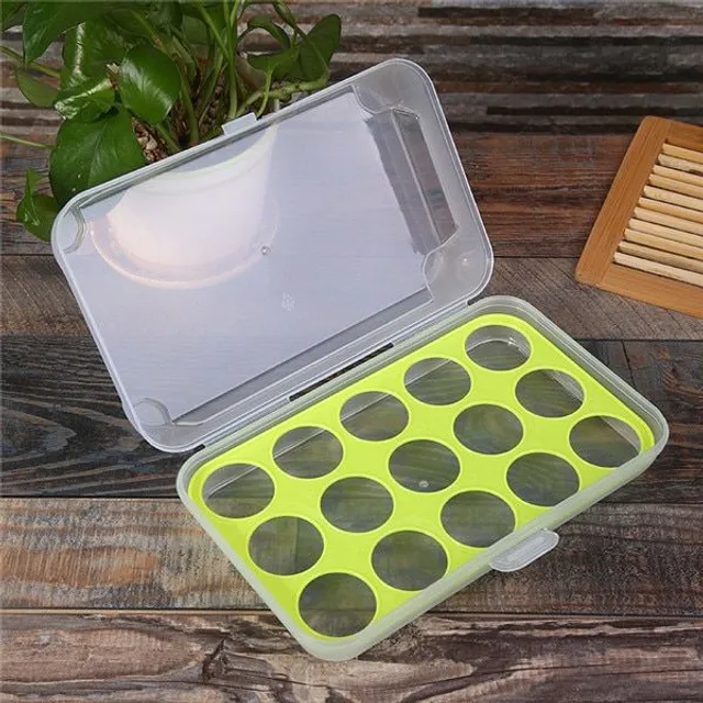 Colourful plastic egg storage box