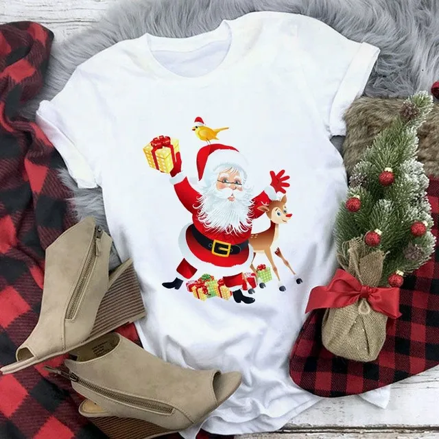 Ladies T-shirt with Christmas motif