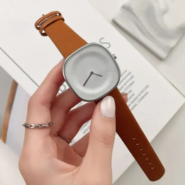 Women's modern bracelet elegant watch with square dial