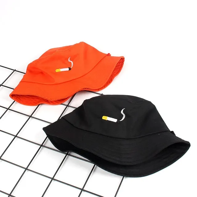 Summer unisex hat with cigarette