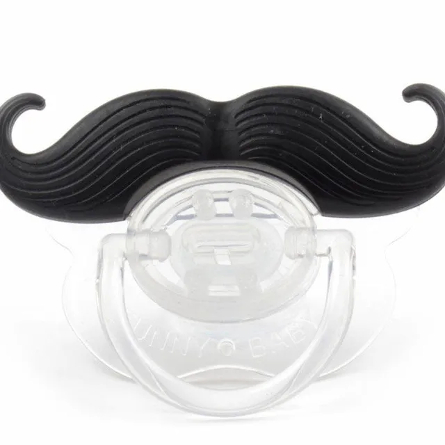 Hipster mustaches for pacifiers