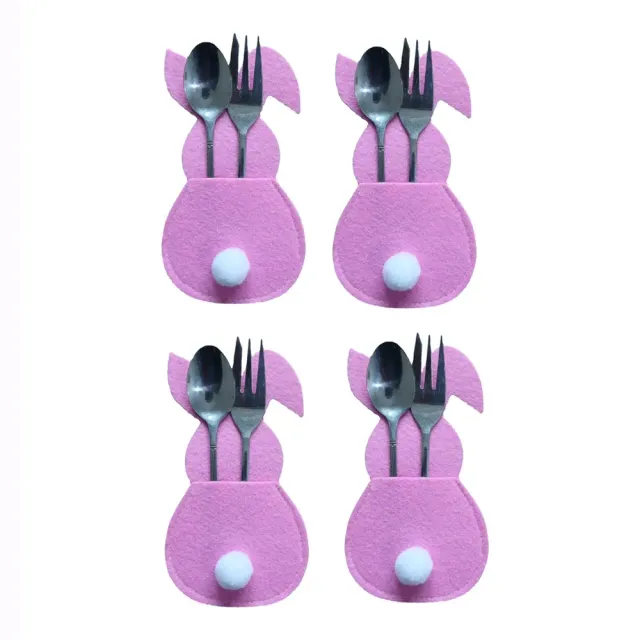 Set of cute cutlery cases - fillet material, 4 pieces in set, more color variants