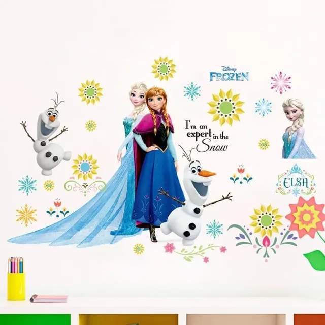 Naklejka ścienna Elsa Anna | Lodowe Królestwo