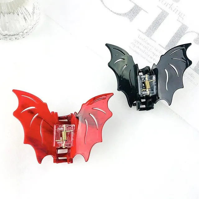 Women's Gothic Single Color Hair Clip in Bat Shape