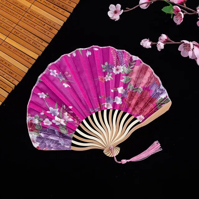 Retro moderní stylový originální japonský cestovní vějíř pro horké letní dny - více barev