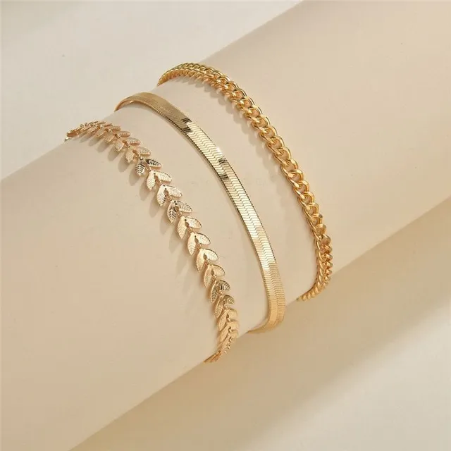 Gold simple cute leg chain for women