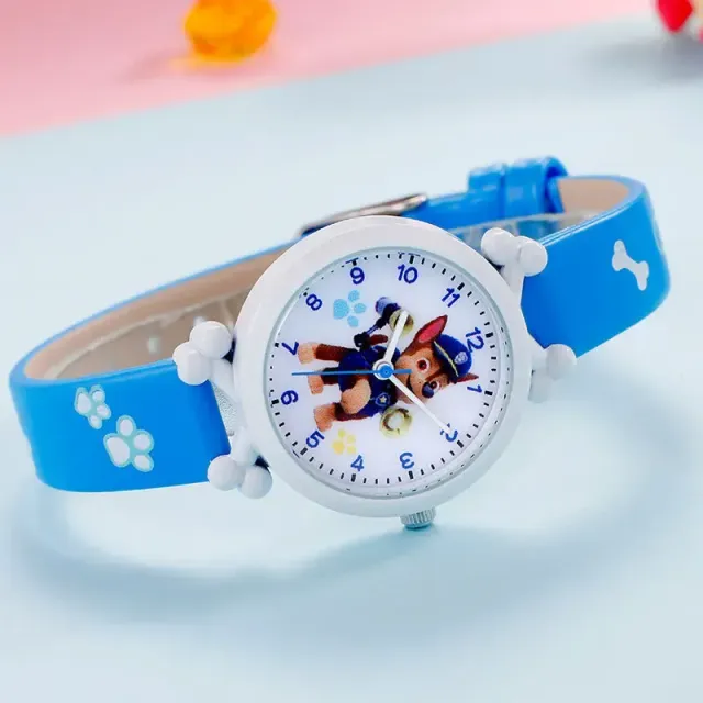 Baby analog watches in color according to heroes fairy tales Paw patrol