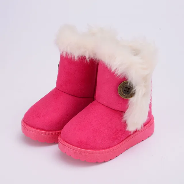 Children's winter shoes for girls - warm and stylish rubber shoes and toddlers and small children