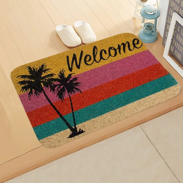 Beautiful doormat in front of the door