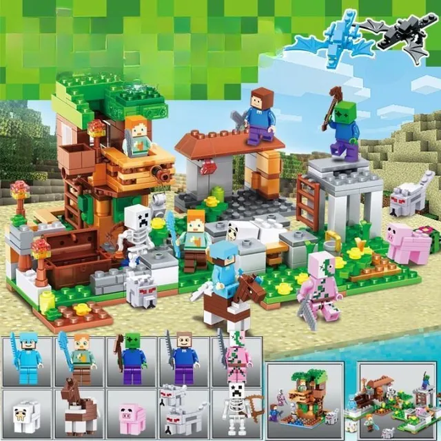 Trendy children's building set in the popular game Minecraft