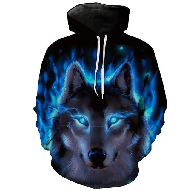 Bluza męska 3D wolf galaxy