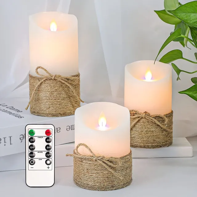 Sviečky bez plameňa LED pre batérie s realistickým blikaním - Na dekoráciu, sviatky, narodeniny, Vianoce, domov