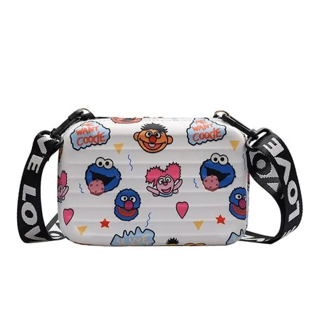 Cute fashionable lady mini purse with Elmo printing