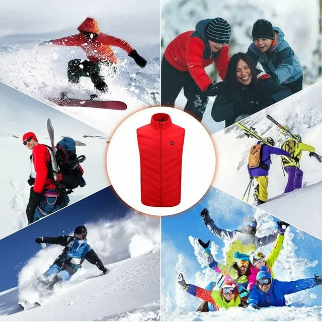 4 colors Unisex electric heated USB heat warm fabric winter vest