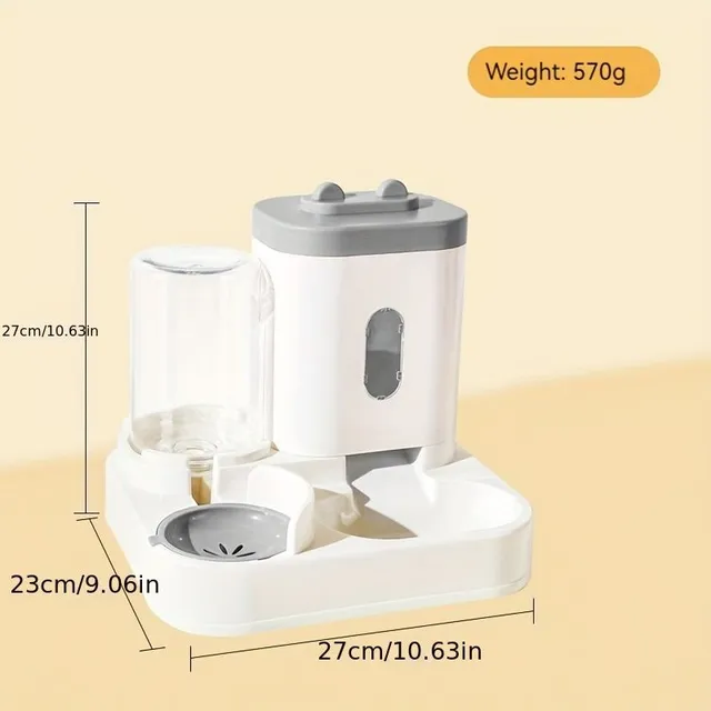 Cute earful automatic feeder 2v1 for cats with dish for food and water