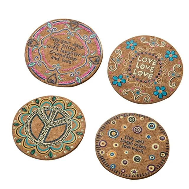 Cork Coasters hippie 4 szt.