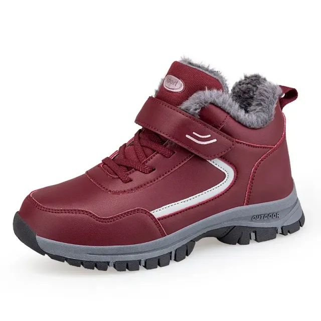 Winter boots with fur waterproof outdoor sneakers men's ankle boots